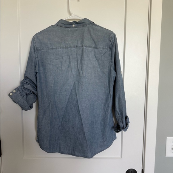 J. Crew Women's Blue Denim Button Down Shirt - Picture 2 of 2